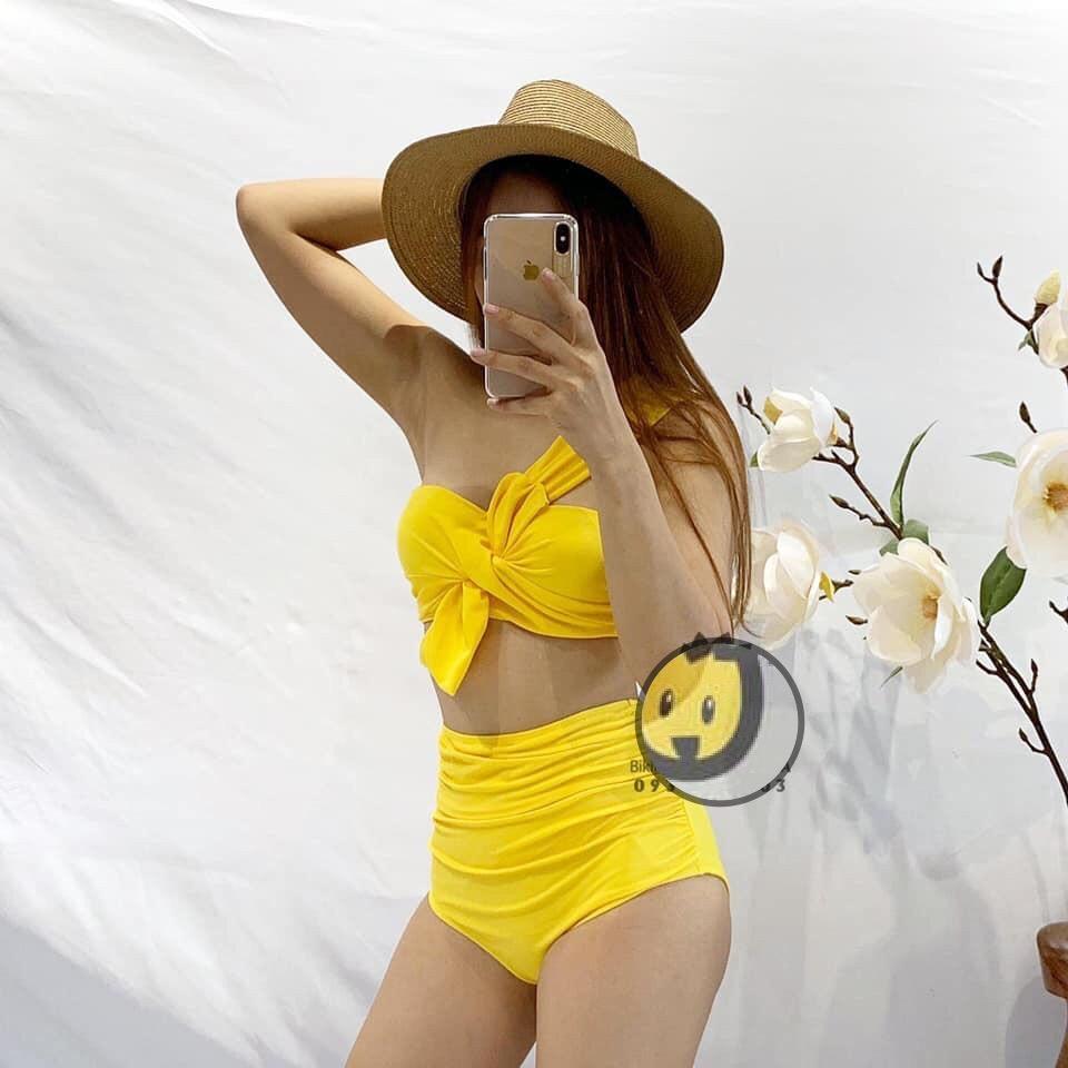 Bikini, Bộ Đồ Bơi Hai Mảnh Đi Biển Nơ To Secxy BELLA MS106