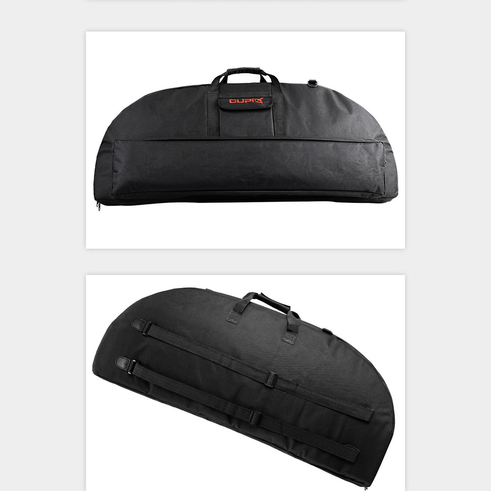 Compound Bow Bag Case Adjustable Shoulder Strap Quiver Pockets