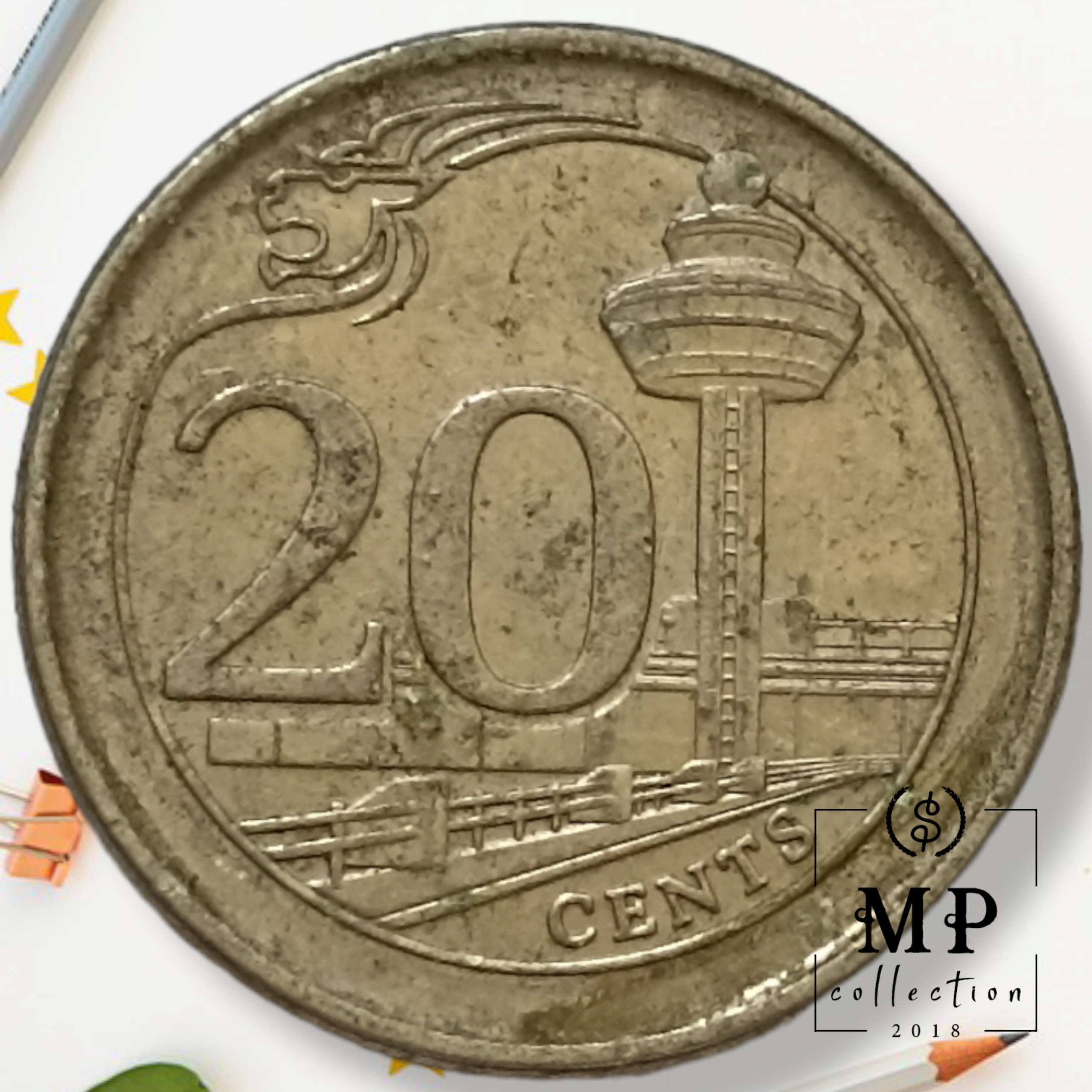 Đồng xu Singapore 20 cent 2013-2019