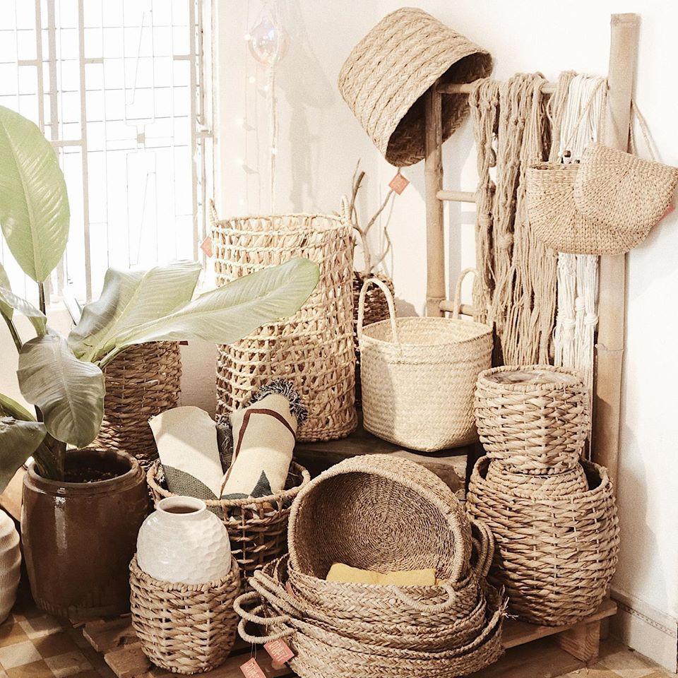 GIỎ CÓI CÓ QUAI ĐA NĂNG - D35xH26 cm