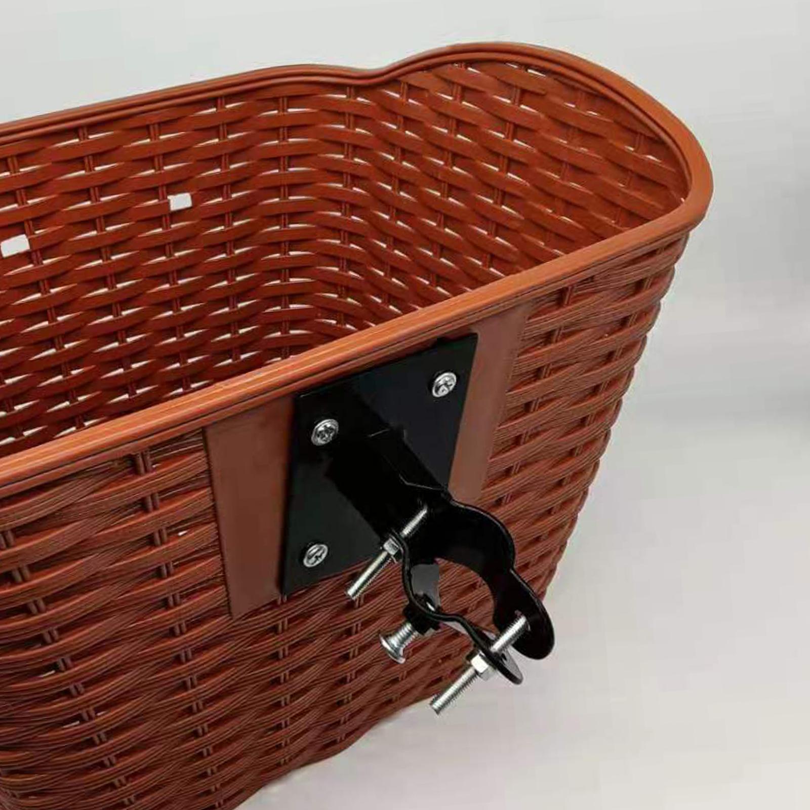 Bike Basket Fixed Holder Portable Stem Holder Detachable Bicycle Basket Attachment Basil Fixed Mounted Front Basket Hanger for Folding Bike