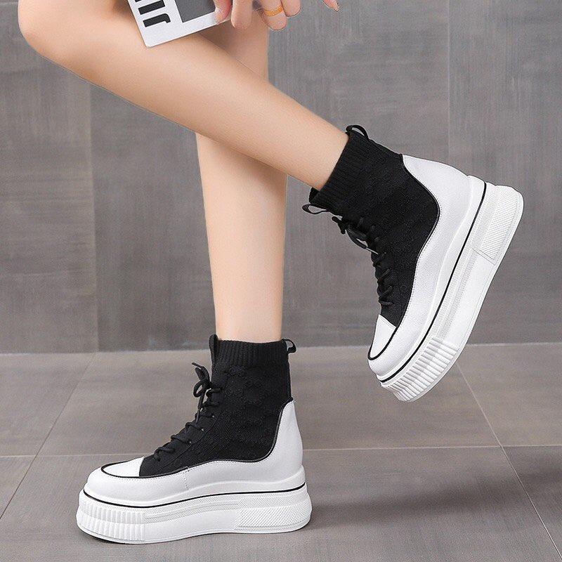 Giày Bốt Nữ, Giày Thể Thao Nữ Đế Độn 7 Phân Sneaker Ulzzang Store 2022 Chất Lượng Đi Chơi Đi Tiệc