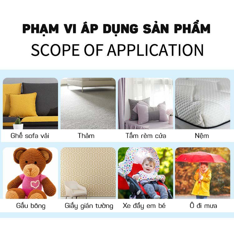 Dung Dịch Tẩy Nấm Mốc Quần Áo, Giày Vải, Rèm Cửa, Xe Đẩy Em Bé, Chăn Ga Gối Nệm Chất Liệu Vải 500ml- Hàng Nhập Khẩu