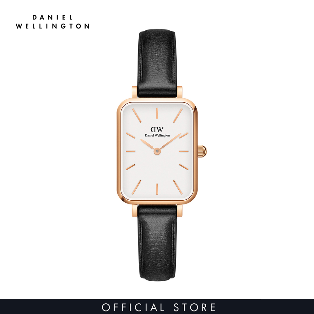 Đồng hồ Nữ Daniel Wellington dây da - Quadro Pressed Sheffield 20x26mm DW00100434