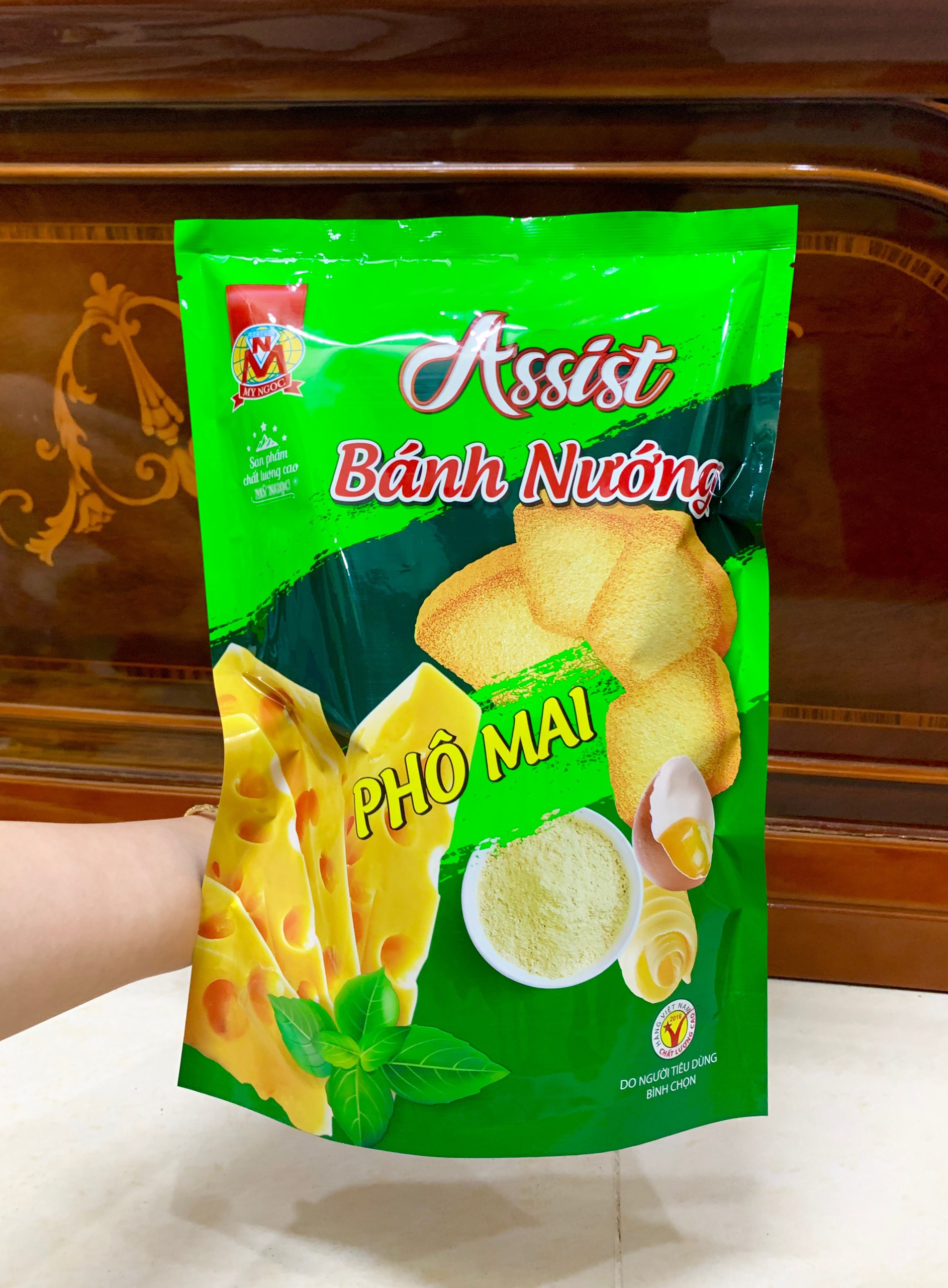 220g Bánh nướng Assist VỊ PHÔ MAI MỸ NGỌC