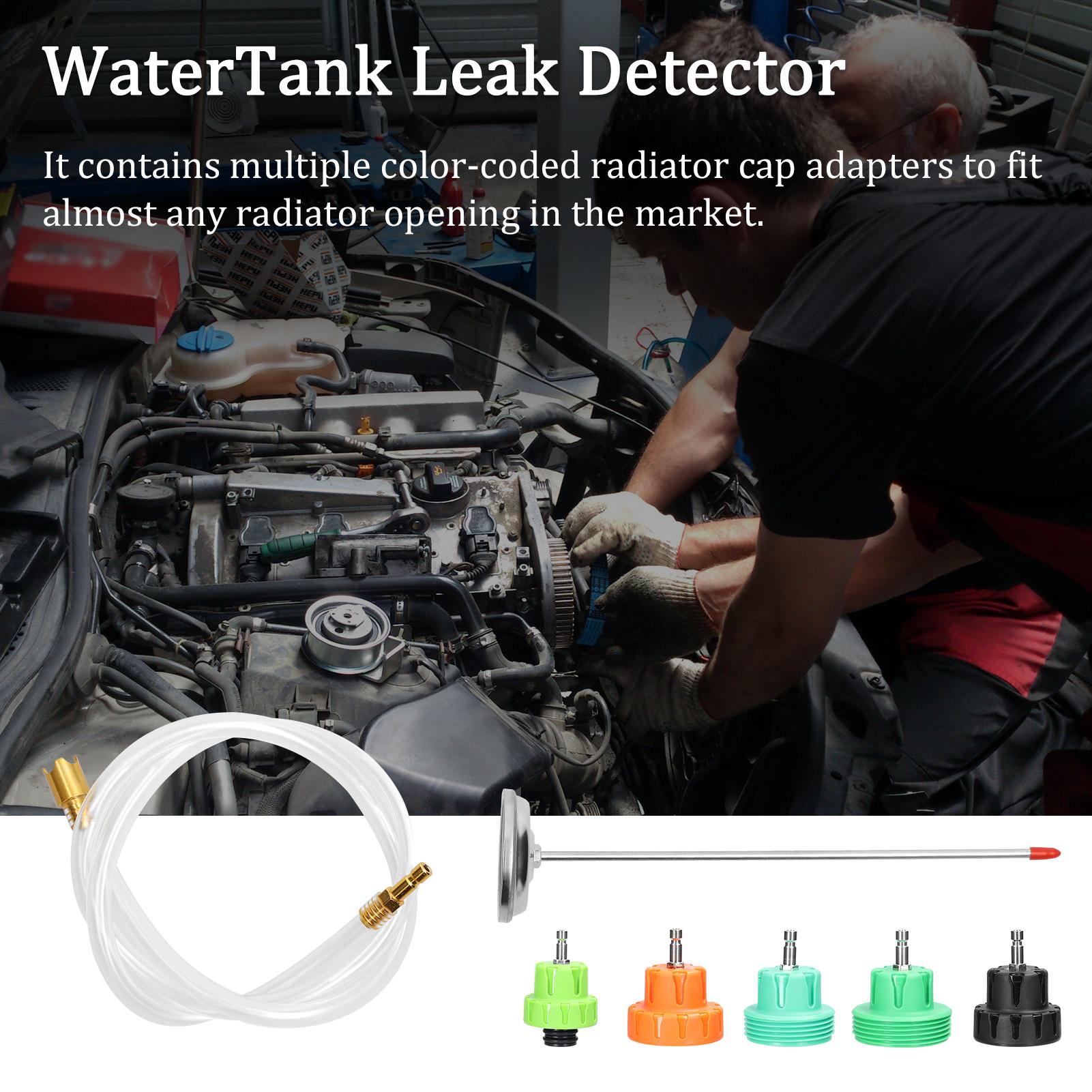 34-Piece Universal Radiator Pressure Tester Kit Automotive Vacuum Cooling Sytem Refill Kit Leak Detection Tool Coolant Pressure Gauge with Storage Case for Car Truck SUV