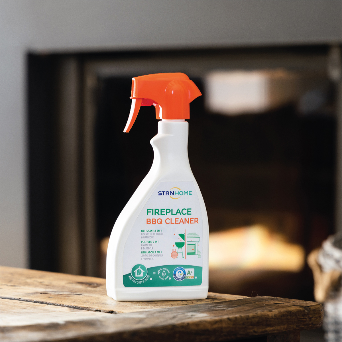 Xịt làm sạch bếp nướng BBQ, lò sưởi Stanhome Fireplace &amp; BBQ Cleaner 500ml