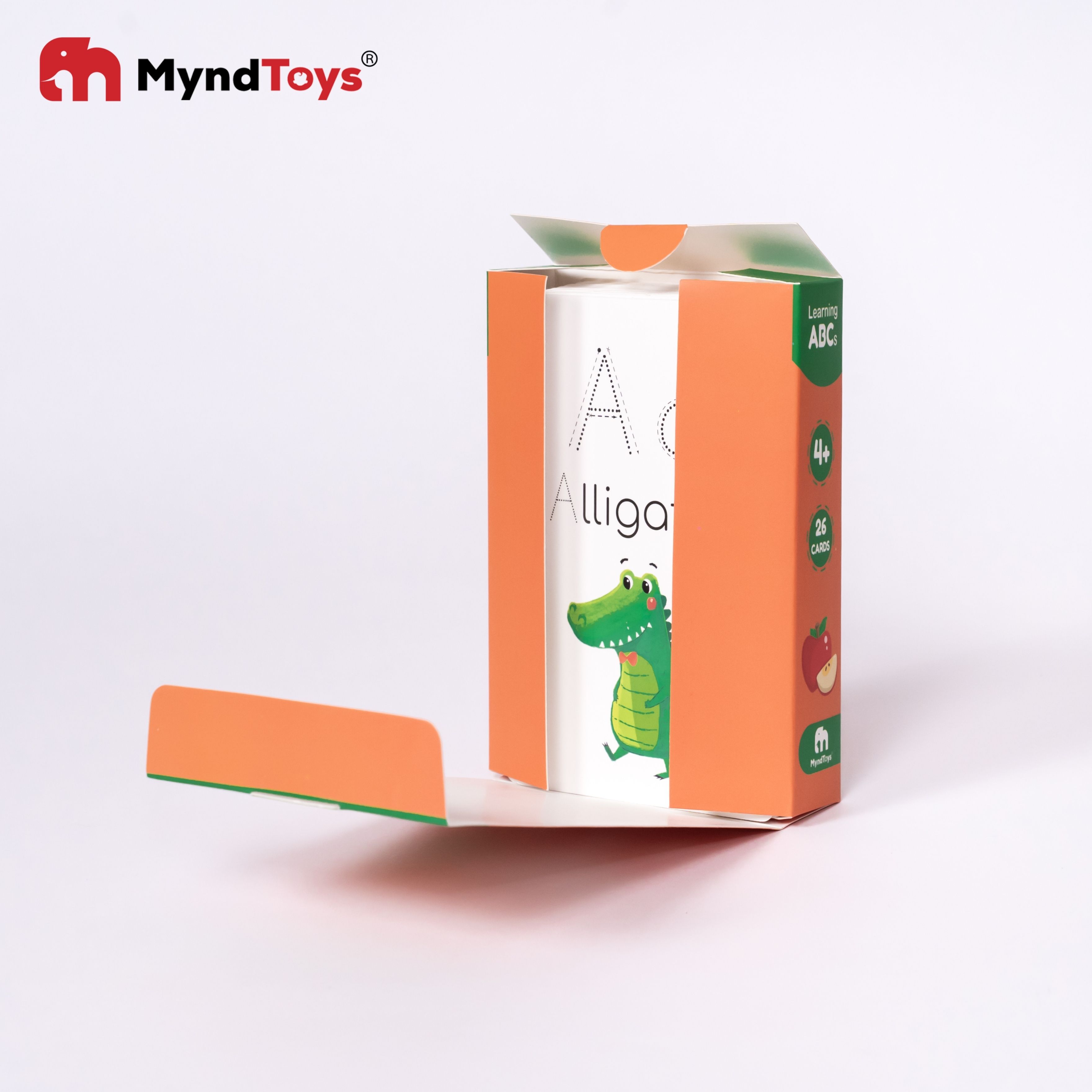 Bộ 26 thẻ luyện viết chữ Myndtoys dạy cho bé từ 4 tuổi nhận biết mặt chữ, từ vựng mới thuộc chủ đề thế giới động vật