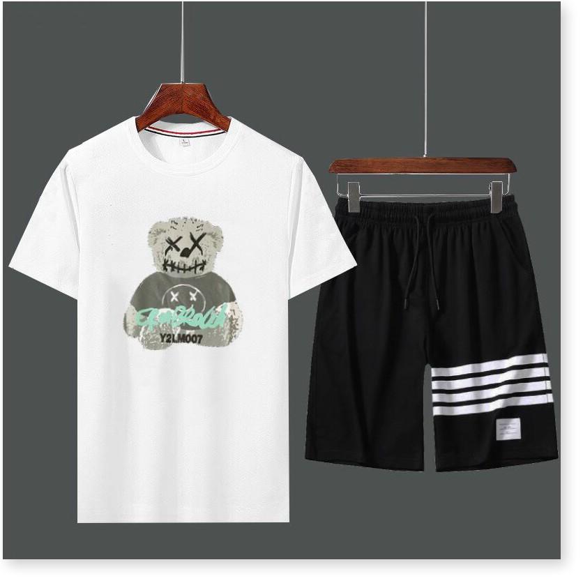 SET BỘ THUN HÈ ÁO THUN QUẦN NGẮN THỂ THAO , THỜI TRANG MỚI , PHONG CÁCH HÀN THỜI TRANG KING FASHION