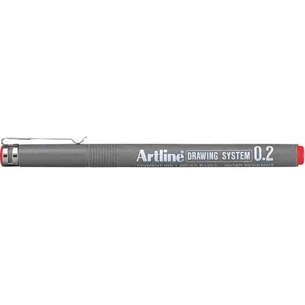 Bút Vẽ Kỹ Thuật 0.2 mm - Artline EK-232-RD - Màu Đỏ