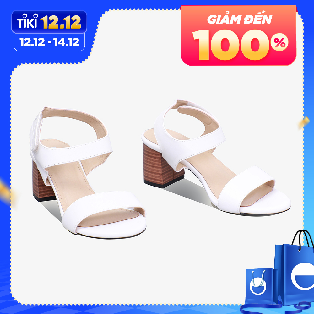 Giày Sandal Cao Gót 5cm Quai Dán Đế Gỗ Pixie 5245