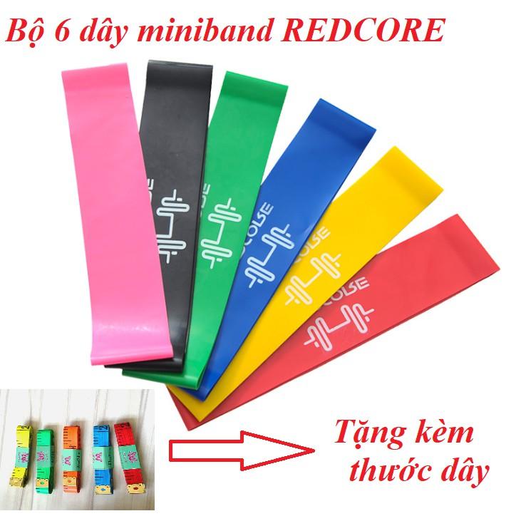 Bộ 6 dây kháng lực , miniband tập mông REDCODE cho vòng 3 siêu đẹp