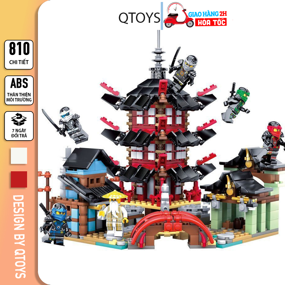 Bộ Đồ Chơi Lắp Ráp Ngồi Đền Huyền Thoại Kèm 6 Nhân Vật Lắp Ráp Ninja
