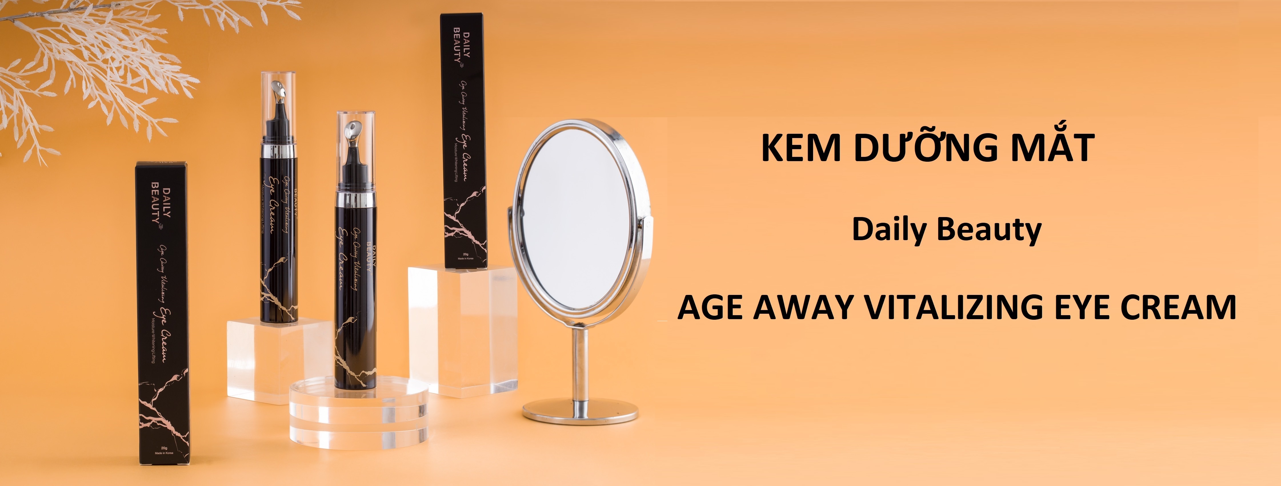 Combo 3 hộp Kem dưỡng mắt Daily Beauty Age Away Vitalizing Eye Cream sản phẩm nhập khẩu chính ngạch Hàn Quốc