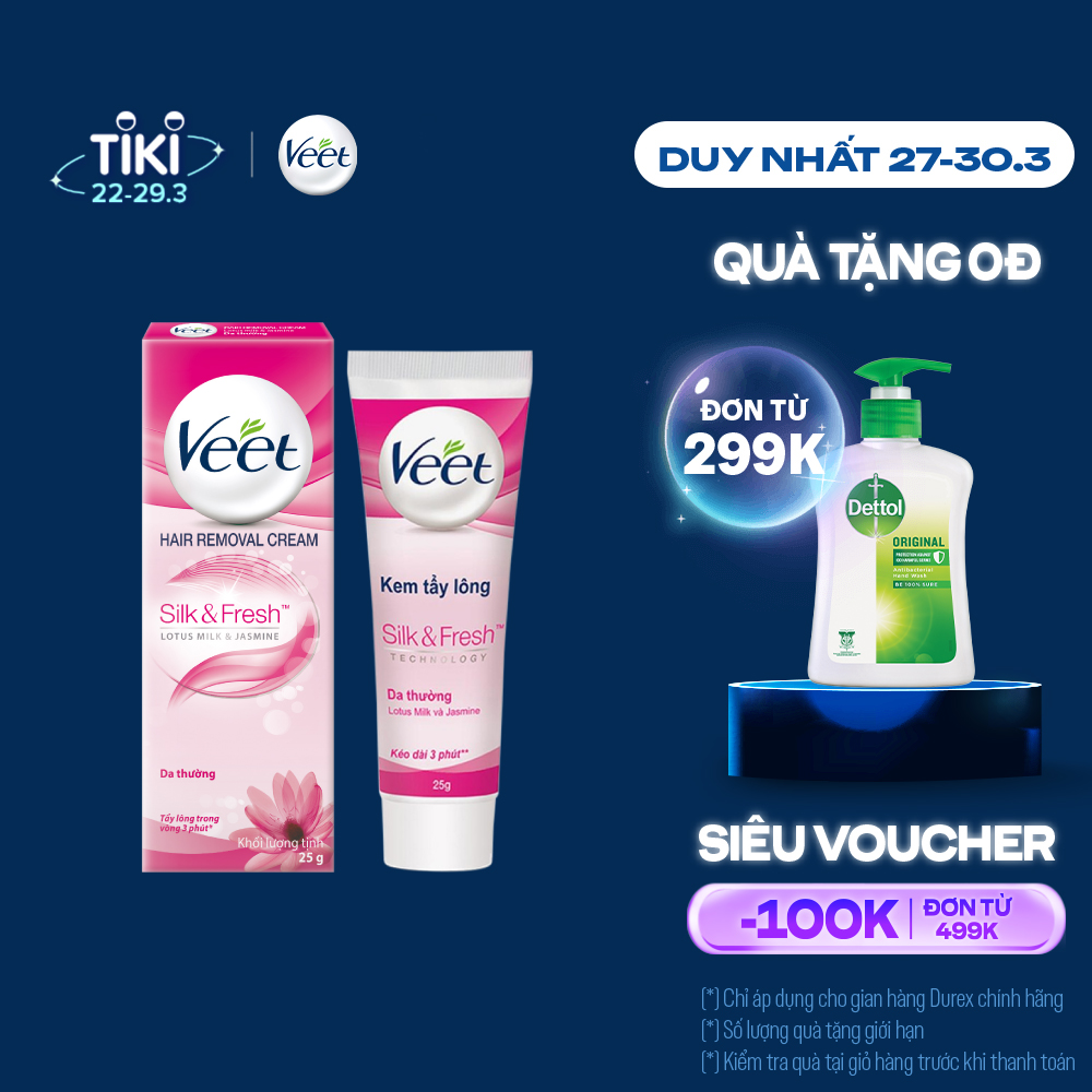 Kem Tẩy Lông Cho Da Thường Veet Silk Fresh 25G