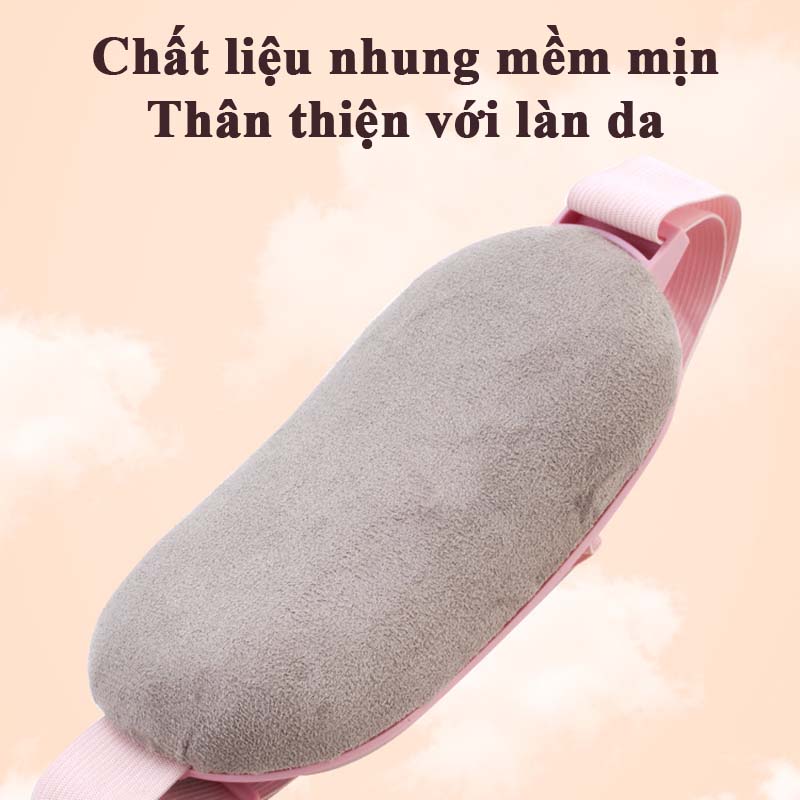 Máy Massage Bụng Kinh Làm Ấm Bụng Ba Mức Nhiệt Đa Năng Nhỏ Gọn Đai Chườm Bụng Giảm Đau Bụng Kinh Nguyệt Đau Lưng Ba Chế Độ Rung Làm Nóng Nhanh Túi Chườm Bụng Kinh Nóng Vải Nhung Mềm Mại Cao Cấp - ML034