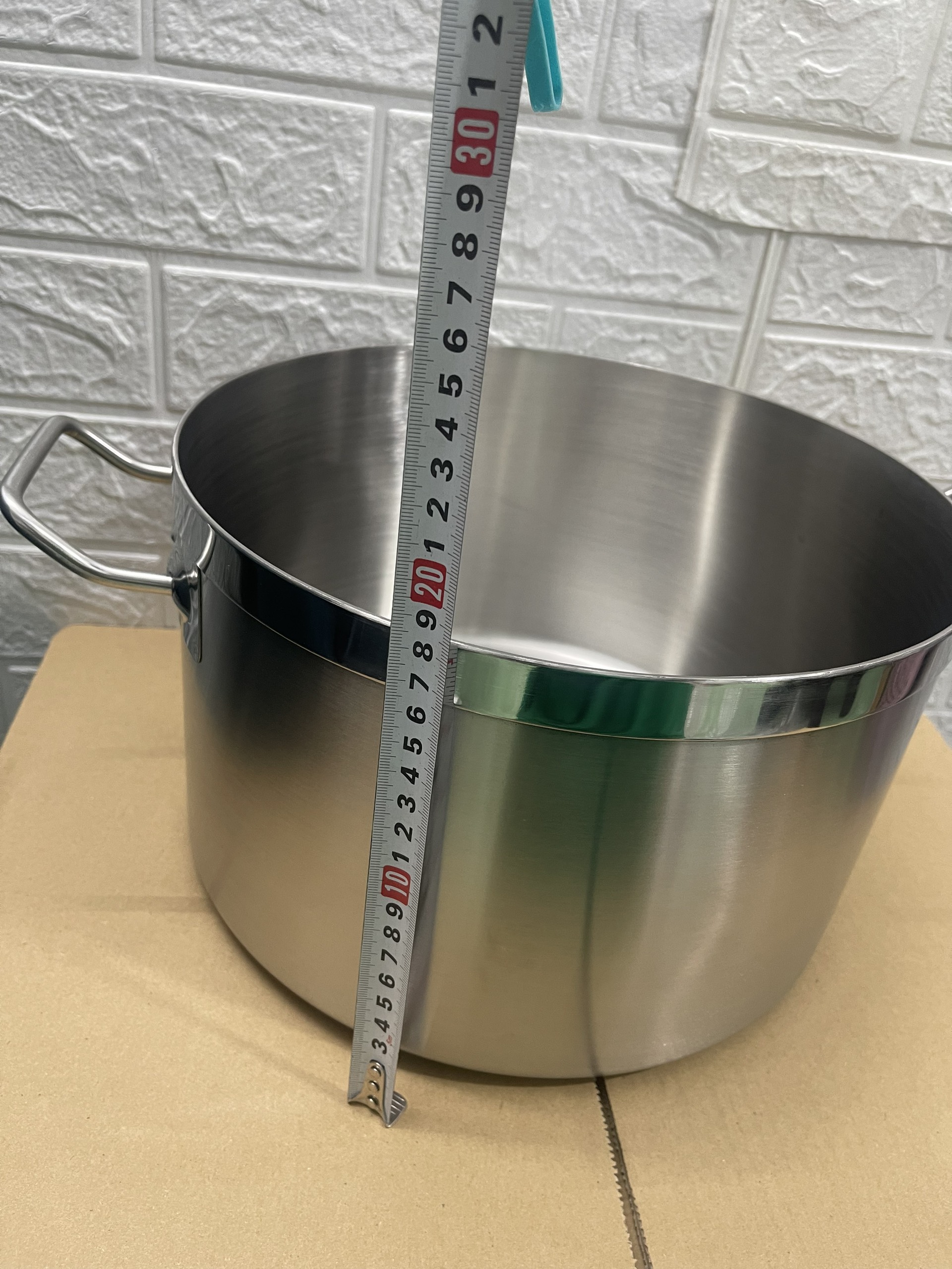 Nồi Inox 2 Quai Cao Cấp 3 Đáy _ Dung Tích: 9.8Lít _
