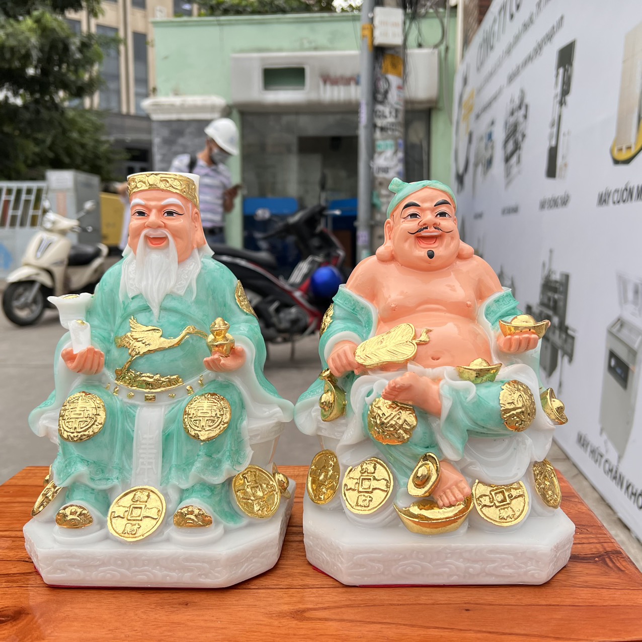 Tượng Thần tài Thổ Địa đá Việt Nam cao 25cm