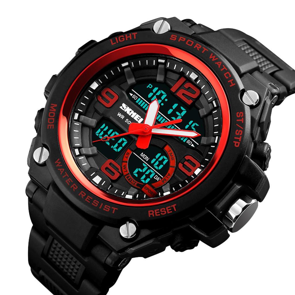Men Sports Analog Waterproof Digital Wristwatch
