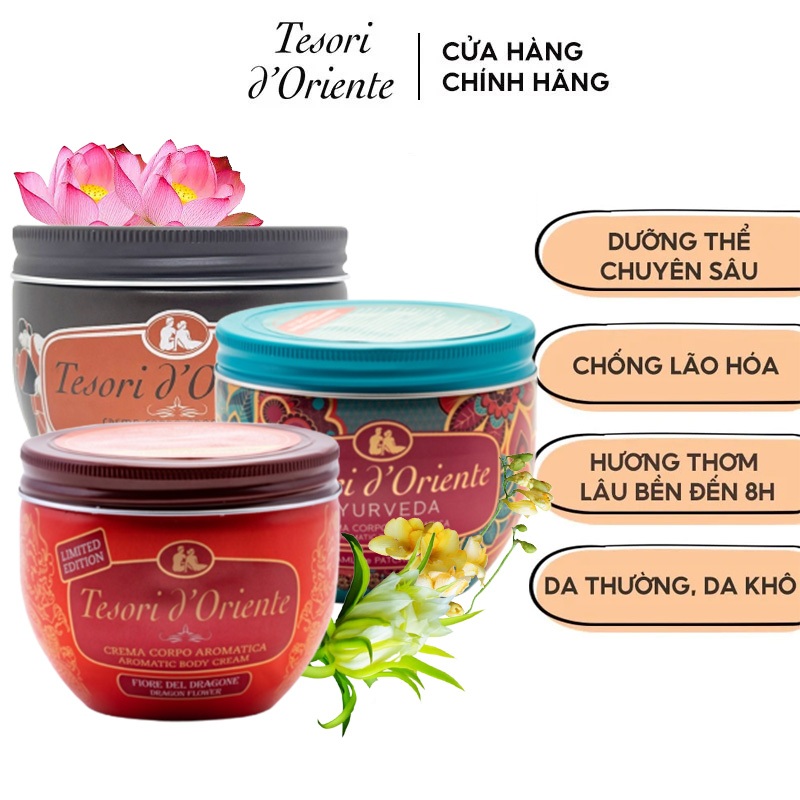 Kem Dưỡng Thể Hương Nước Hoa Thanh Long 300gr - Tesori d'Oriente