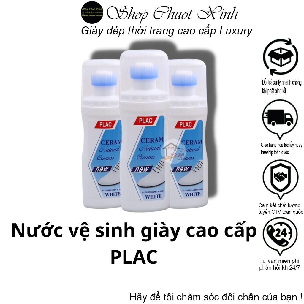 Nước tẩy vệ sinh giày PLAC cream natural siêu sạch dunh tích 100ml shopchuotxinh