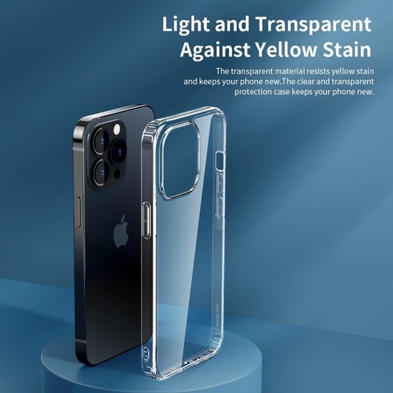 Ốp lưng Rock trong cứng viền mềm dành cho iPhone 13 Mini, 13, 13 Pro, 13 Pro Max chống sốc, trầy xước không ố màu - Hàng chính hãng