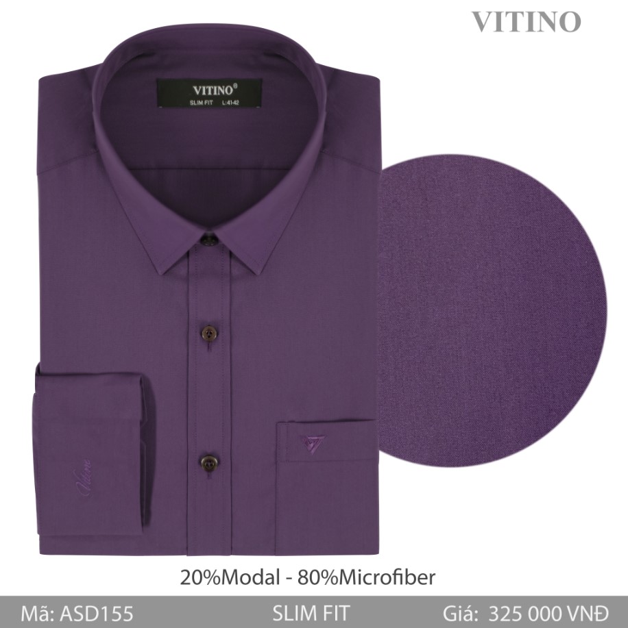 ÁO SƠ MI NAM CÔNG SỞ DÀI TAY SLIMFIT VITINO ASD155