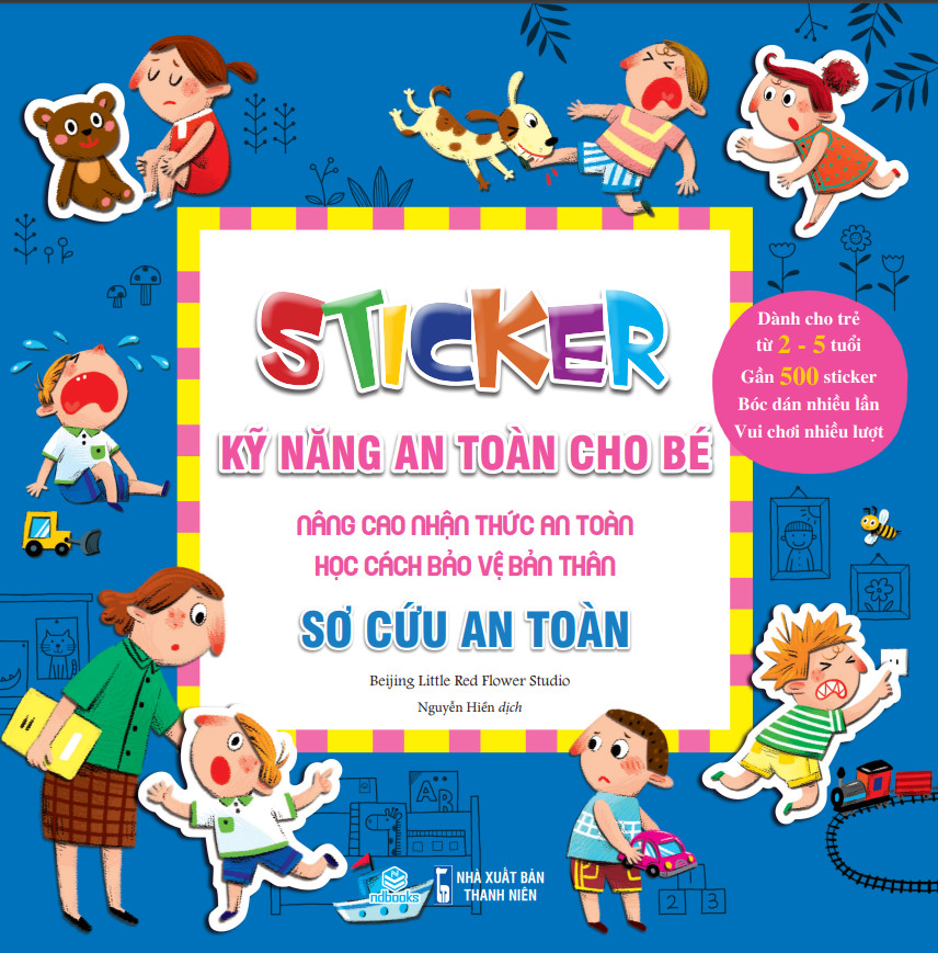 Sách Sticker Kỹ năng an toàn cho bé - Sơ cứu an toàn - ndbooks