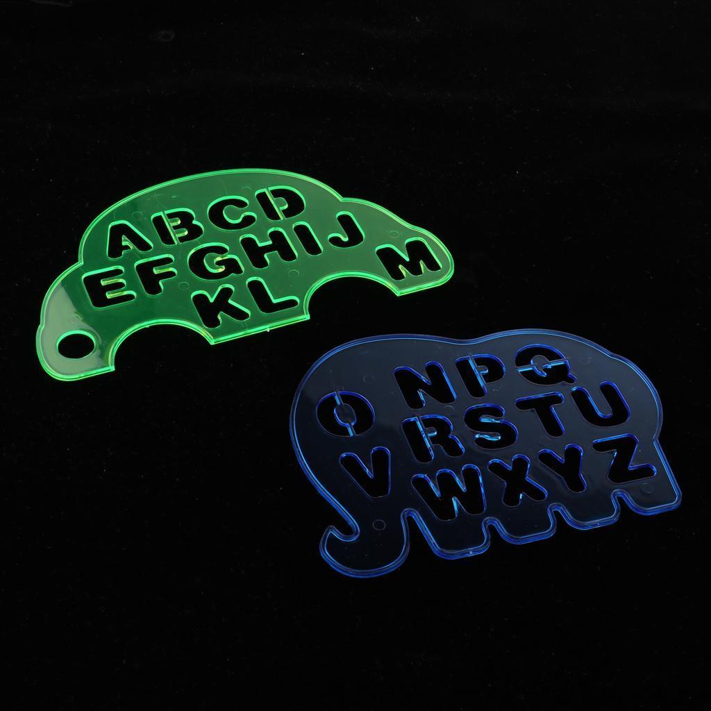 Painting Template and Seal Toy Painting Tool Kit for Kids Early DIY Learning Include Numbers, Geometric Patterns and Alphabet