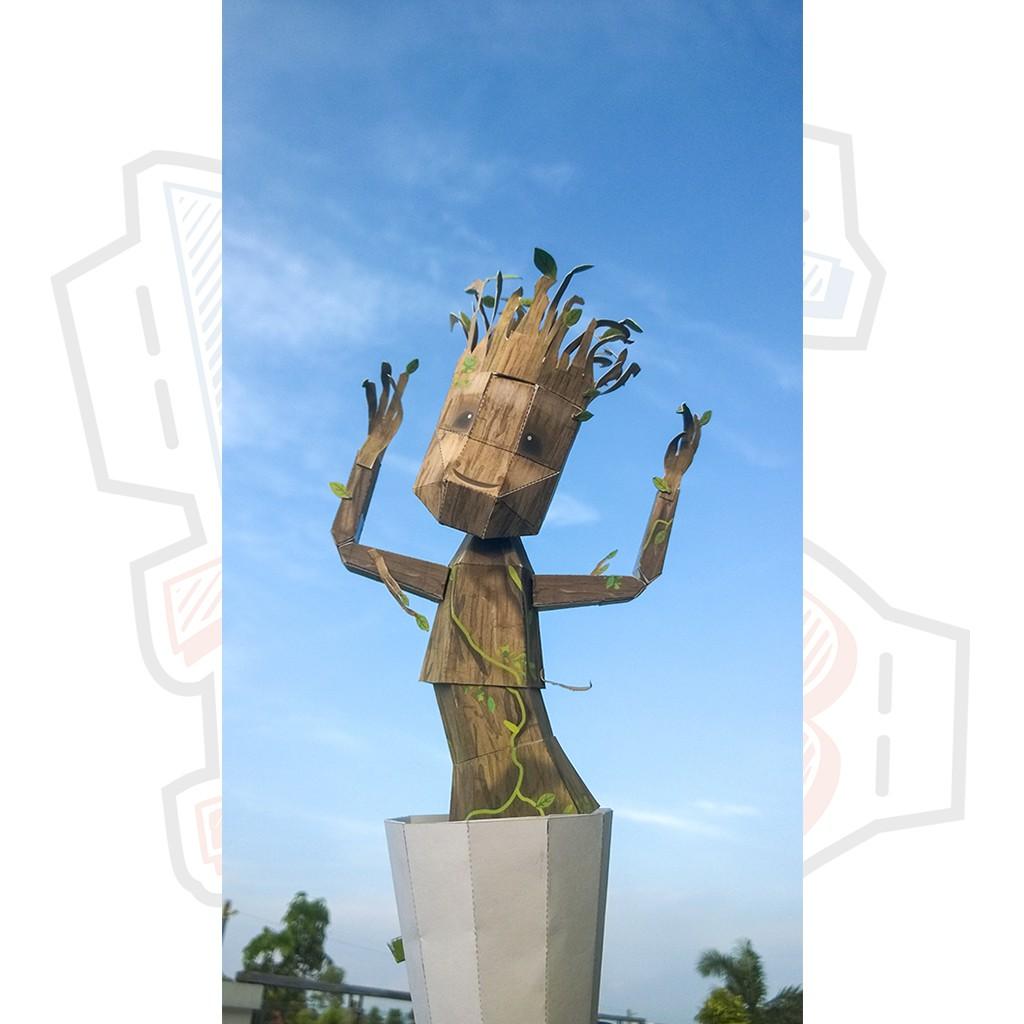 Mô hình giấy Marvel Avengers Dancing Baby Groot - Guardians of the Galaxy