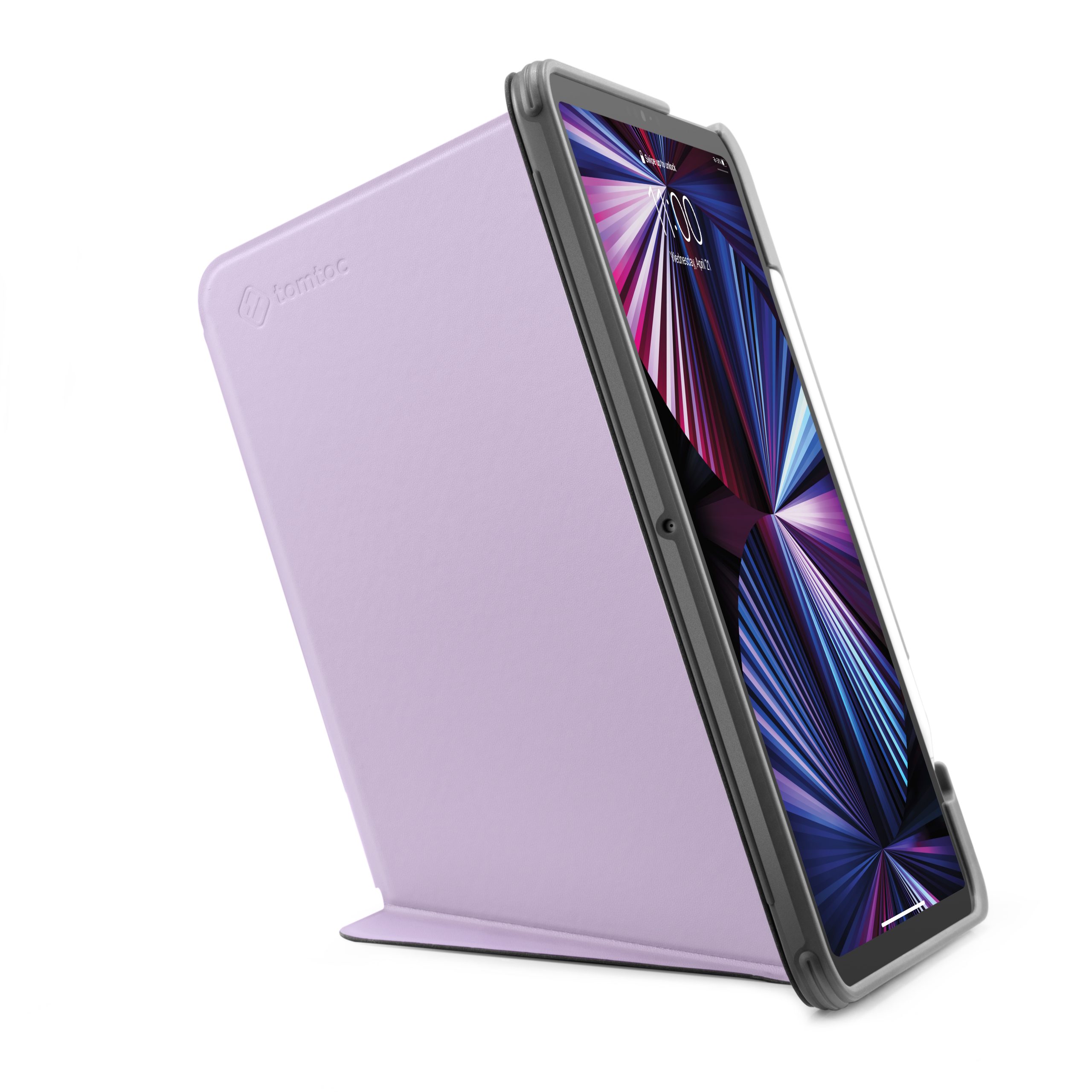 BAO DA TOMTOC FOR IPAD PRO 12.9 INCH 2021 TỪ TÍNH ĐA GÓC VERTICAL HỖ TRỢ SẠC KHÔNG DÂY APPLE PENCIL B02-008 - HÀNG CHÍNH HÃNG