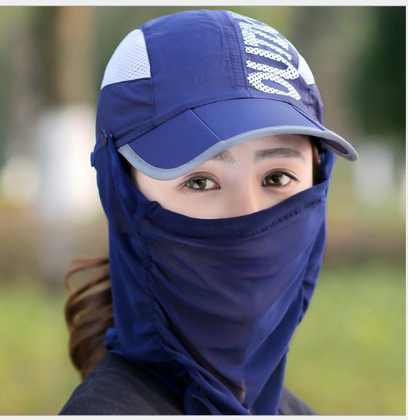 Mũ chống nắng kèm khẩu trang cao cấp, nón chống nắng ninja chống uv thời trang