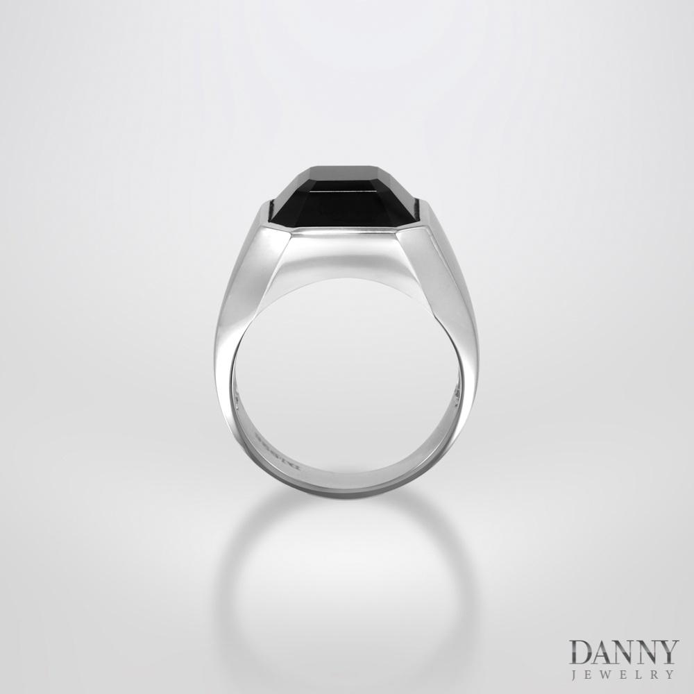 Nhẫn Nam Danny Jewelry Bạc 925 Đính Đá Onyx Xi Rhodium N0001