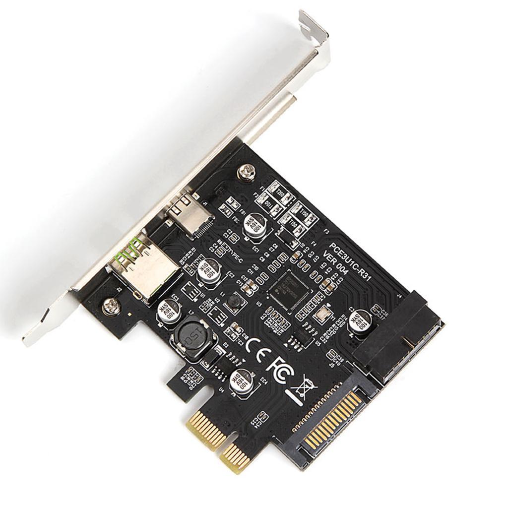 PCI-e To USB3.1 Type-C Expansion Card / To USB 2.4A Fast Charge+19PIN