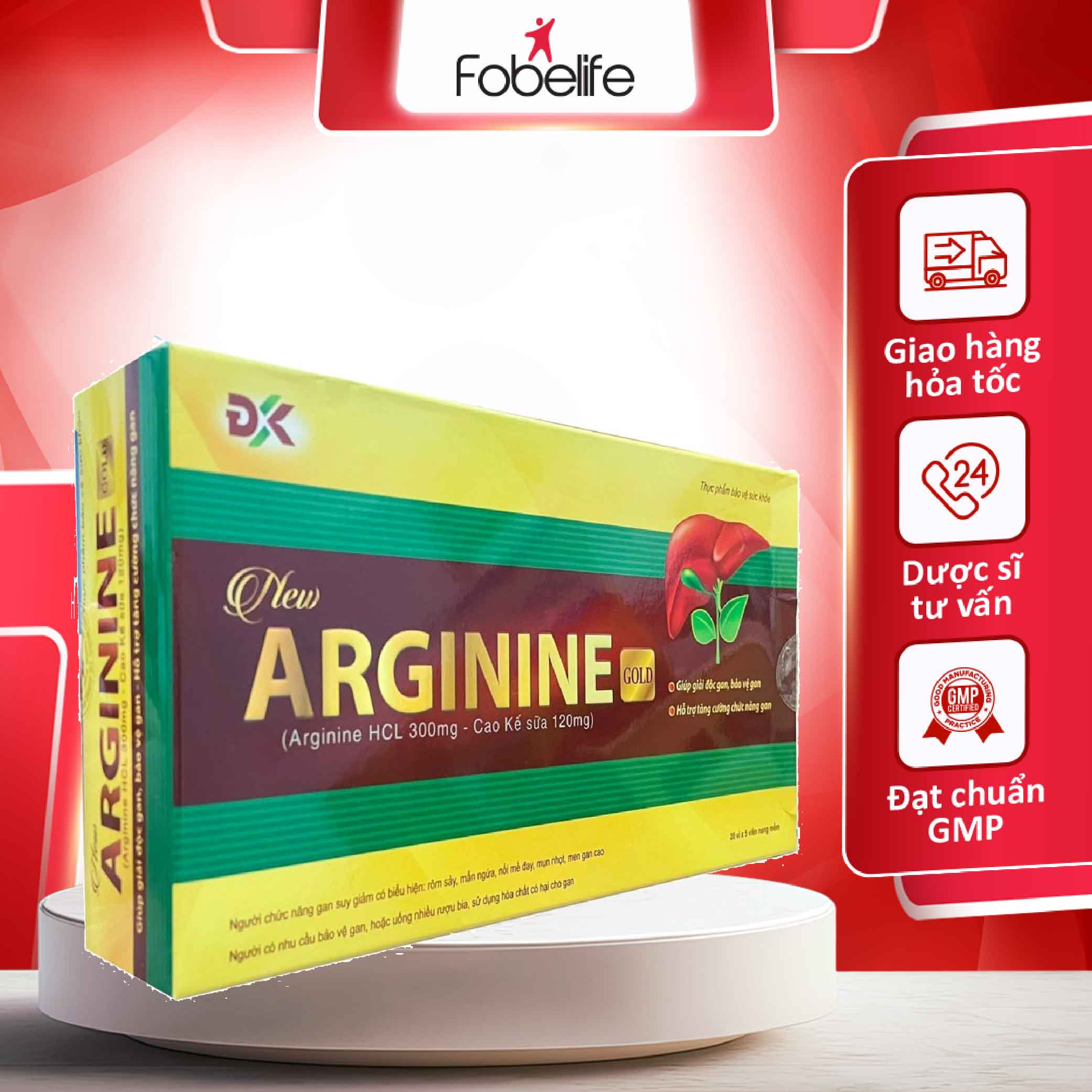 Viên Uống Bảo Vệ Gan Tăng Cường Chức Năng Gan Hỗ Trợ Viêm Gan New Arginine Gold