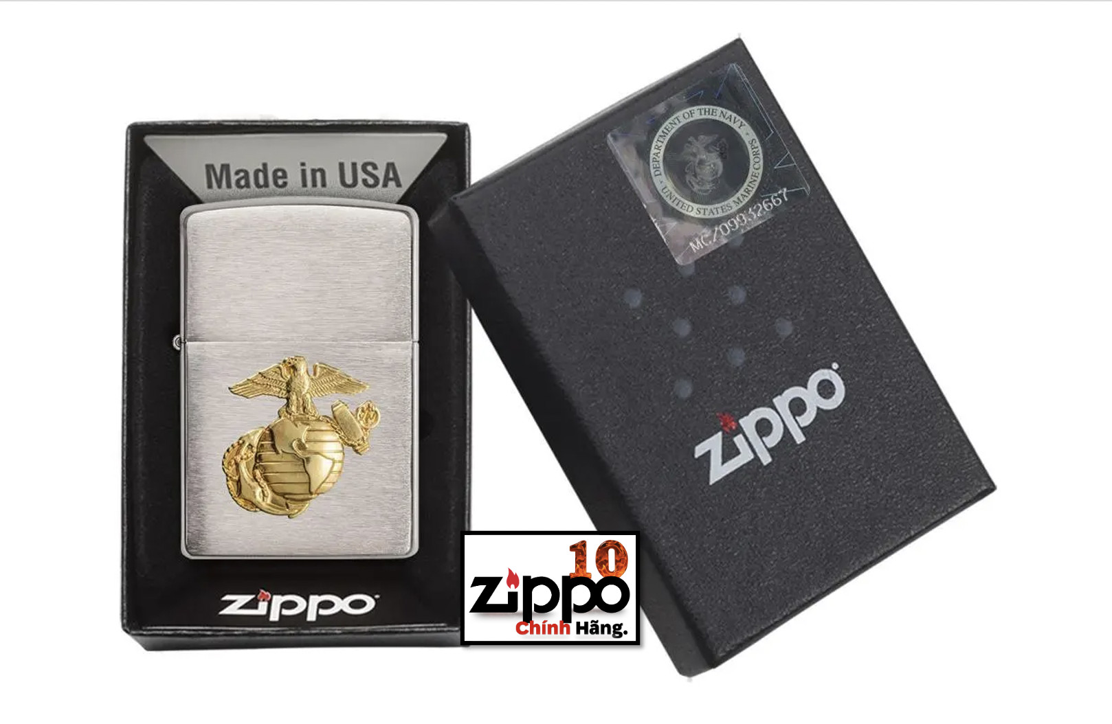 Bật lửa Zippo 280MAR US Marines Emblem - Chính hãng 100%