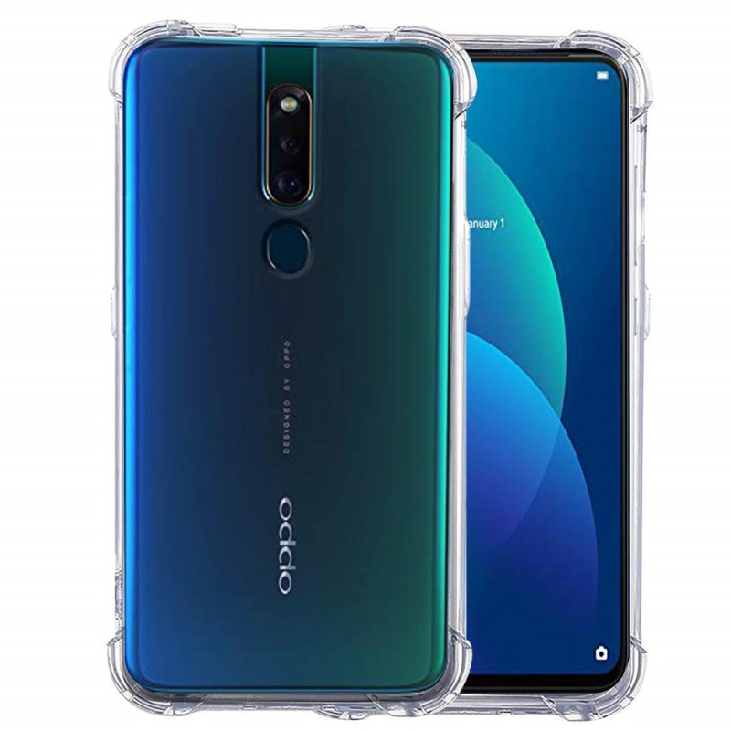 Ốp lưng cho Oppo F1s F7 F11 Pro trong suốt chống sốc bật led phát sáng