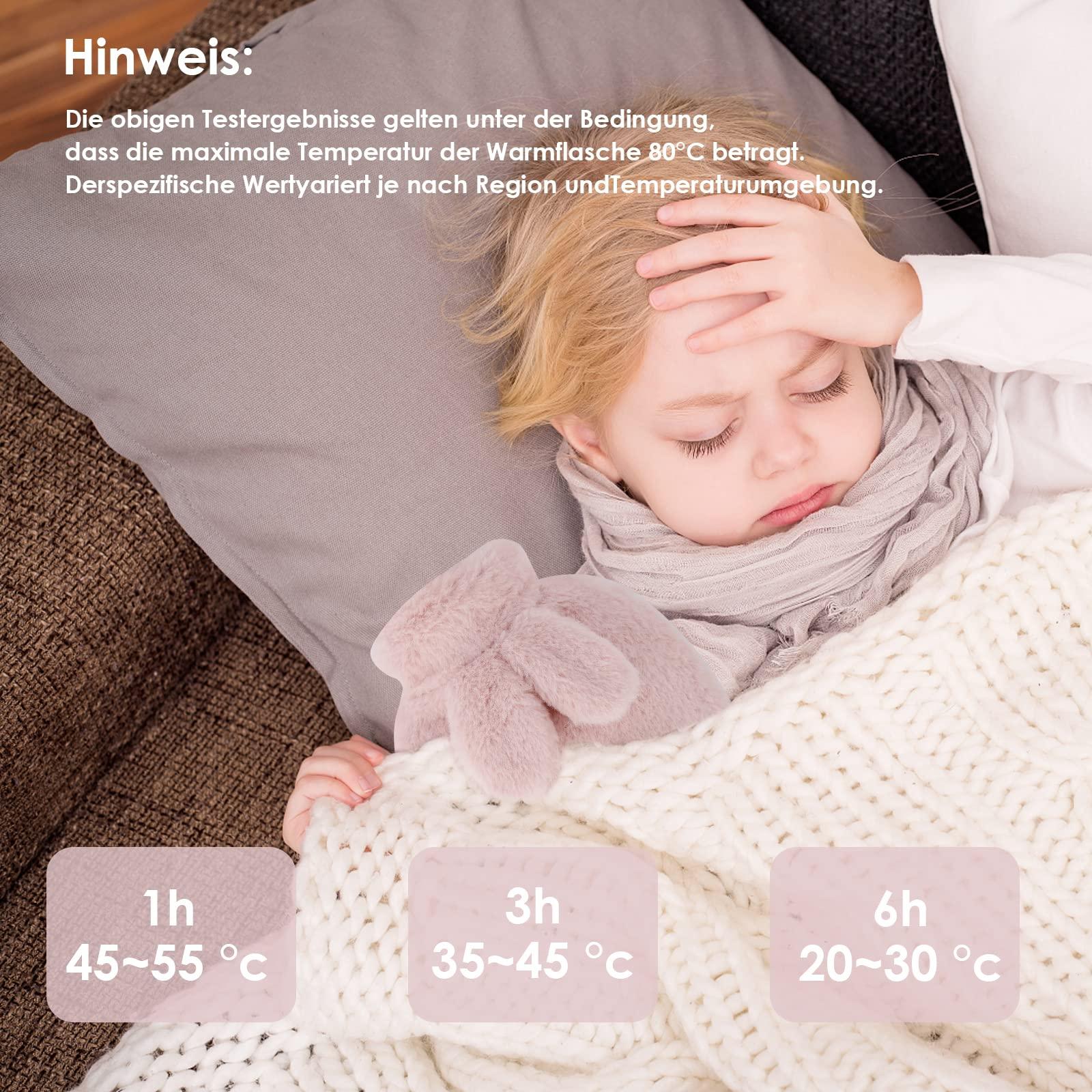 Chai nhiệt có nắp mềm trong bộ lông tổng hợp Chai Handwarm Chai làm ấm tay cho trẻ em / chai dành cho người lớn với công suất