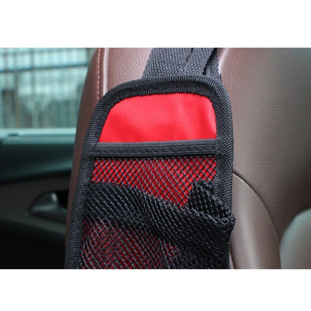 SUV Seat Side Storage Organizer Interior Multi-Use Bag Pocket Red