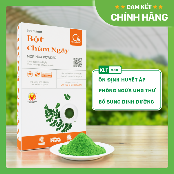 [CHÍNH HÃNG] Bột Chùm Ngây Sấy Lạnh Nguyên Chất  - Bột dinh dưỡng ăn dặm cho bé, tăng cường sức khỏe - Hộp 30g