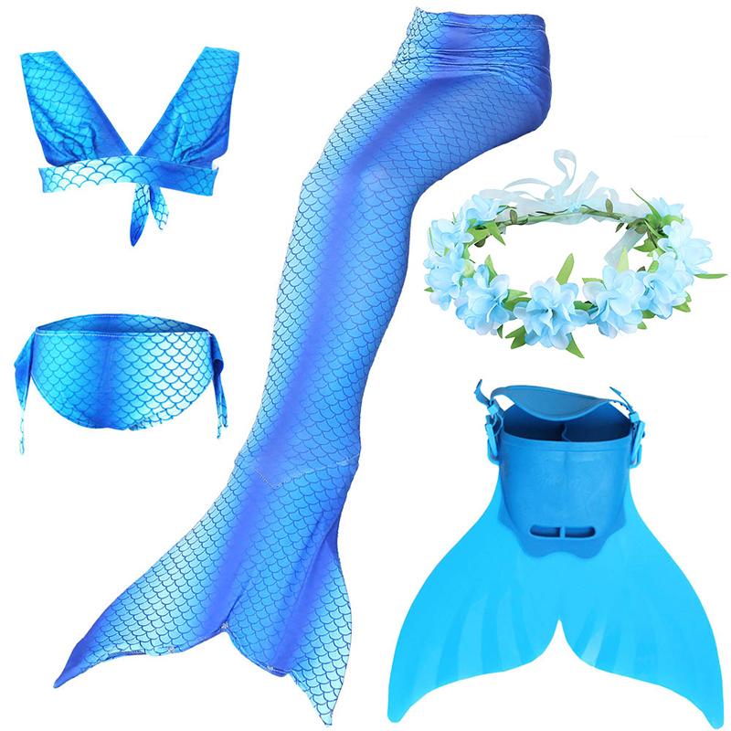 Bé Gái Bơi Nàng Tiên Cá Đuôi Với Vây Trẻ Em Ngày Lễ Bộ Đồ Bơi Bikini Trẻ Em Nàng Tiên Cá Đầm Công Chúa Trang Phục Hóa Trang