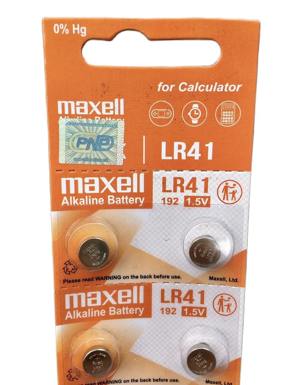 Pin LR41 / AG3 / L736F Maxell Nhật Bản 1,5V Vỉ 10 Viên