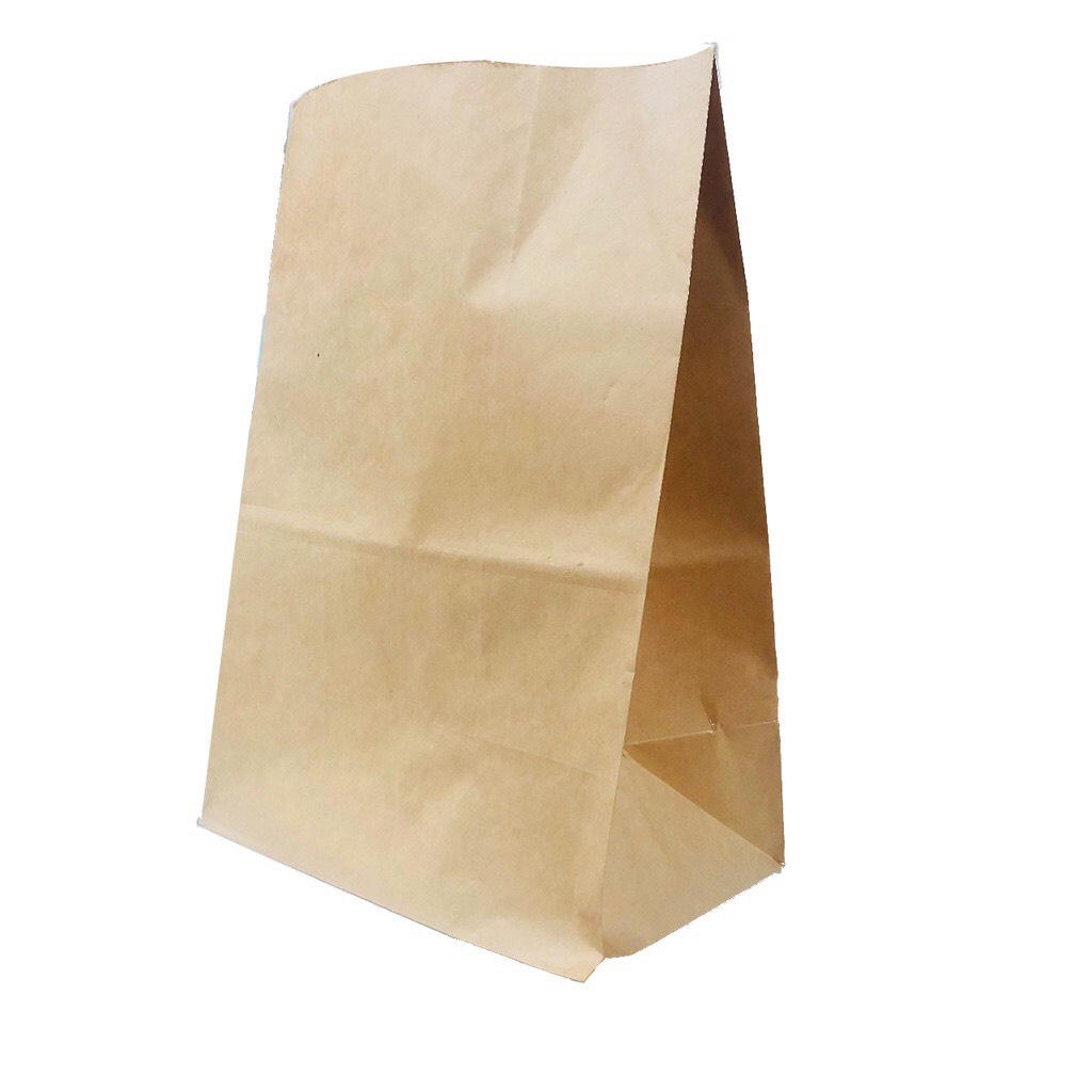 Túi giấy xi măng kraft nâu Nhật không quai đủ kích cỡ dùng đựng hộp quà tặng, rau củ quả, bánh mì, thực phẩm