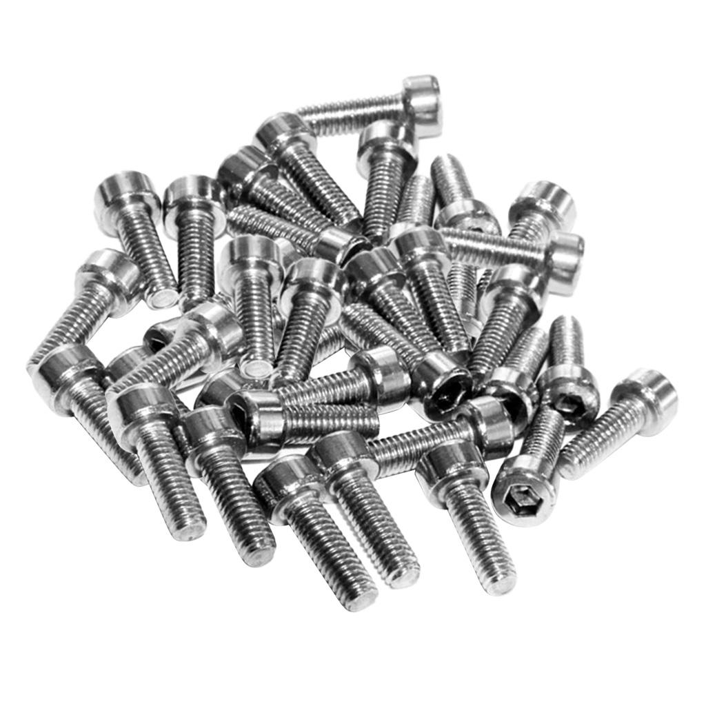 100 Món Bằng Thép Không Gỉ Cup Đầu Lục Giác Bu Lông Ốc Vít M3 X 8 Mm