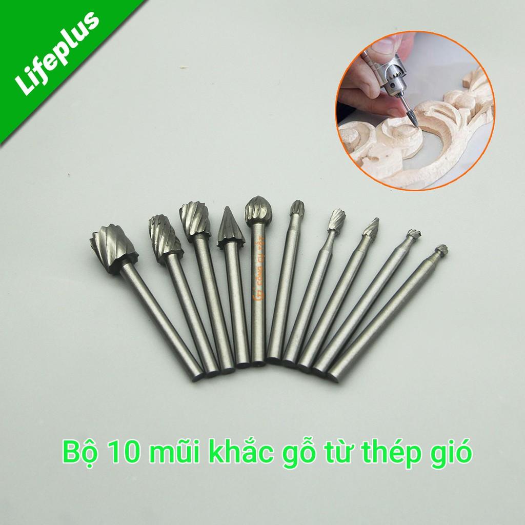 Bộ 10 mũi khắc gỗ đa năng
