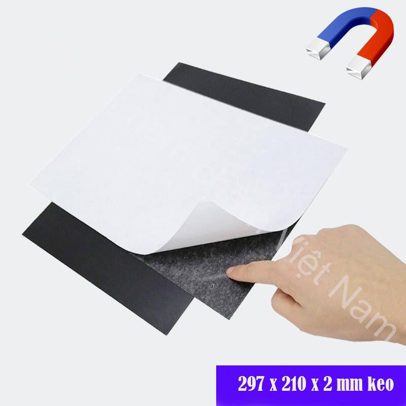 TẤM NAM CHÂM DẺO A4 2MM PHỦ KEO DÁN