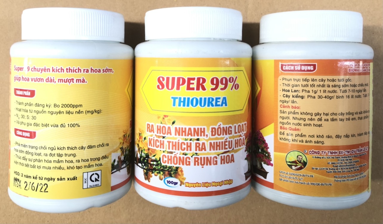 Phân bón SUPER 99% THIOUREA - chai 100 gram Biomax