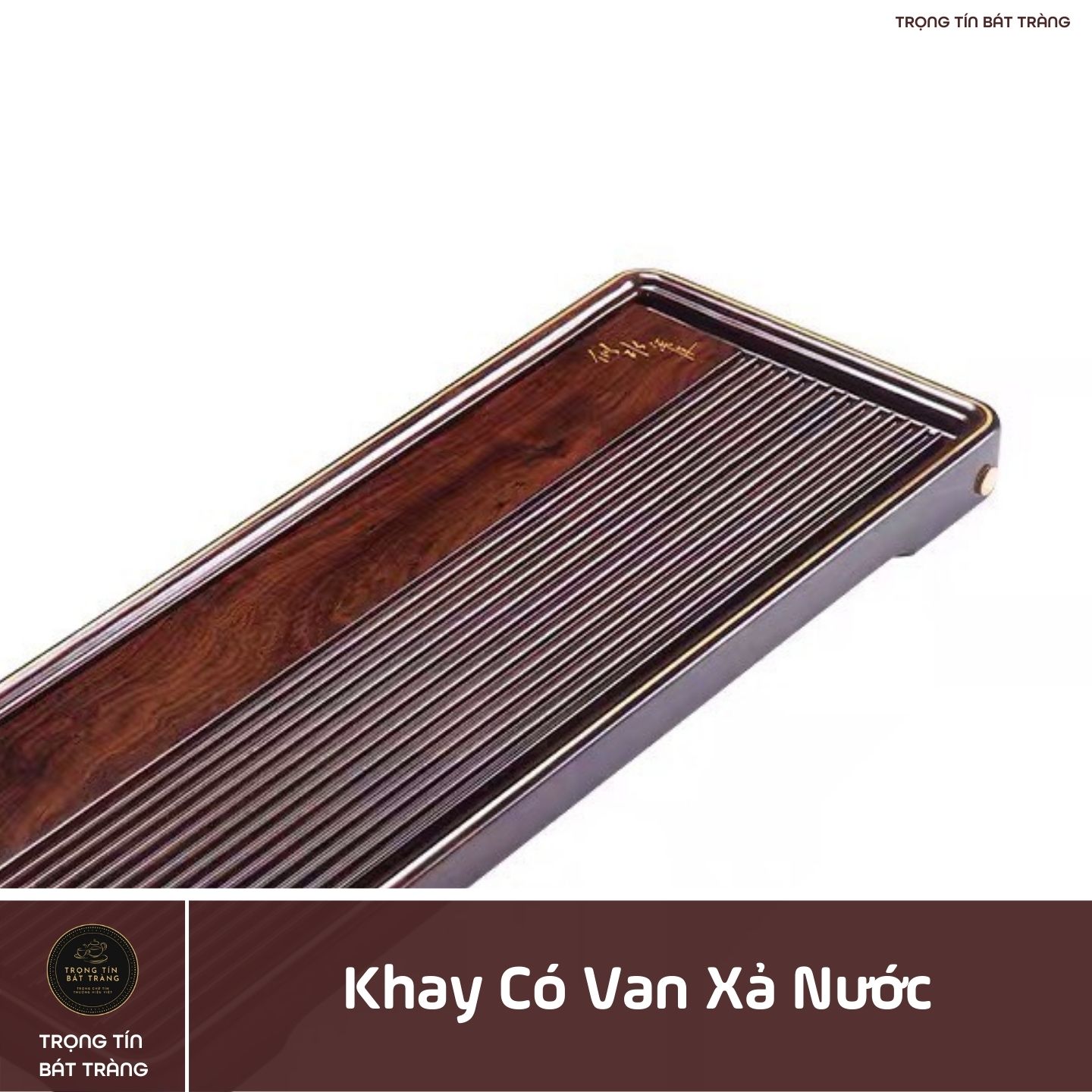 KT 42 Khay Trà Tre Cao Cấp  Chữ Nhật Nhỏ