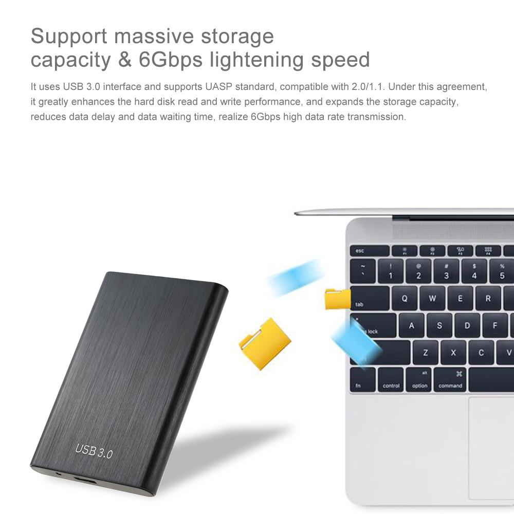 Vỏ ổ cứng hợp kim nhôm USB3.0 2,5 '' SATA HDD SSD truyền tốc độ cao