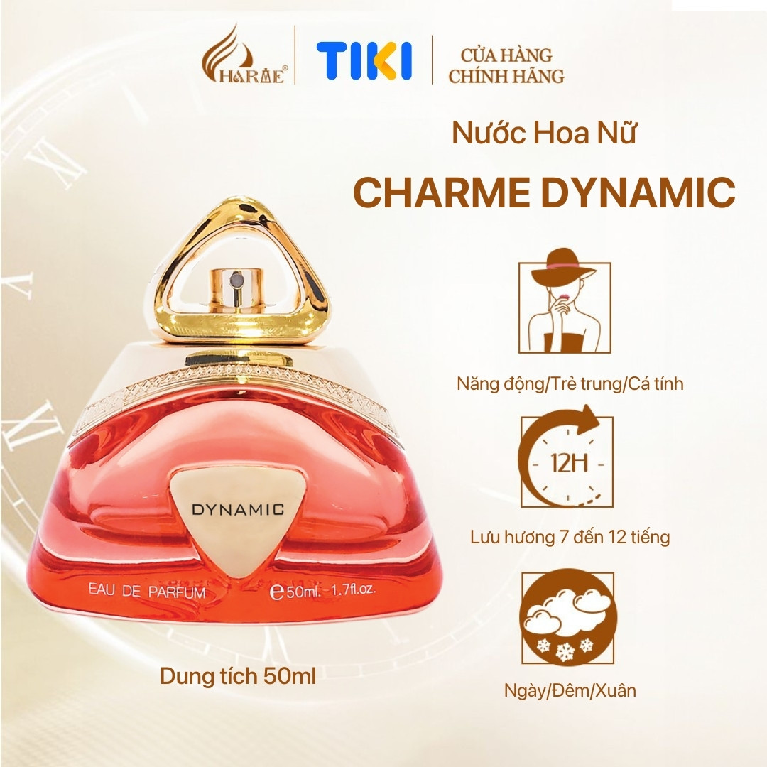[LIMITED DATE 9/2025 GIẢM 45%] Nước Hoa Nữ Cao Cấp GOOD CHARME DYNAMIC 50ml Lưu Hương Lâu Năng Động, Trẻ Trung_Nước Hoa Chính Hãng